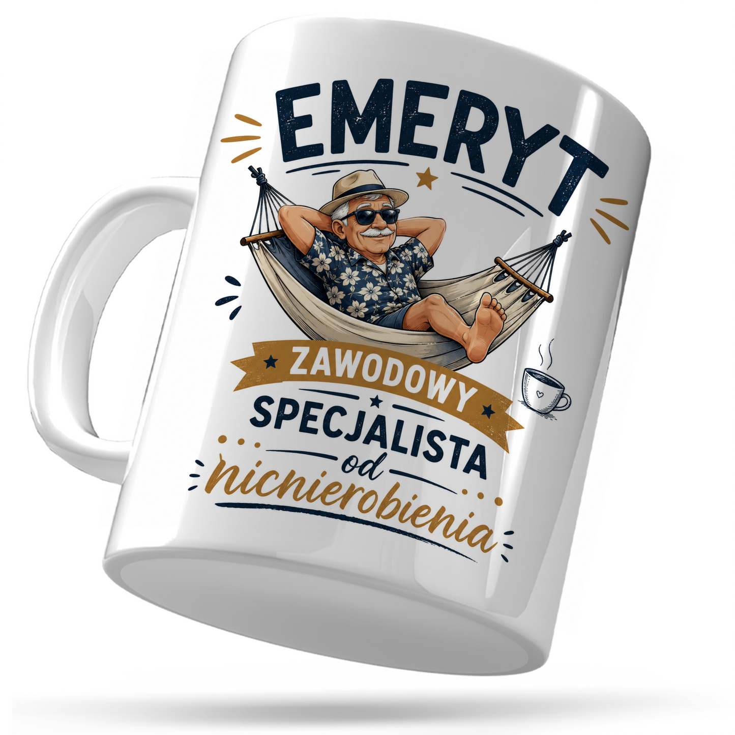 KUBEK PREZENTOWY DLA EMERYTA EMERYT EMERYTURA PREZENT CERAMIKA 330