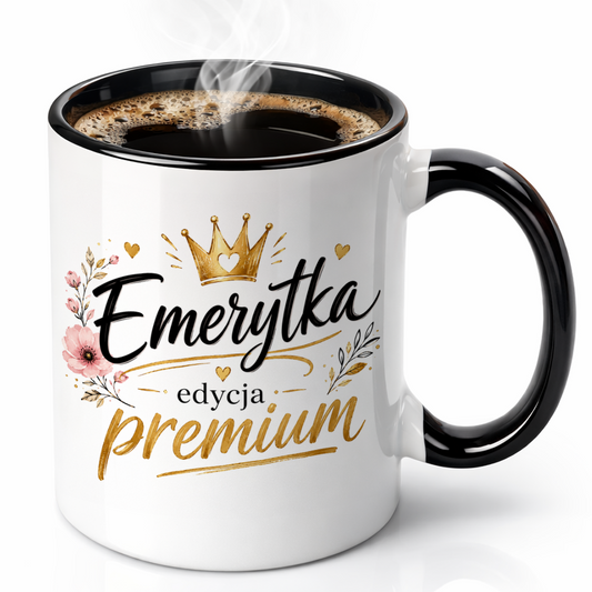 KUBEK PREZENTOWY DLA EMERYTA EMERYT EMERYTURA PREZENT CERAMIKA 330