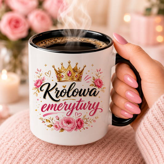KUBEK PREZENTOWY DLA EMERYTA EMERYT EMERYTURA PREZENT CERAMIKA 330